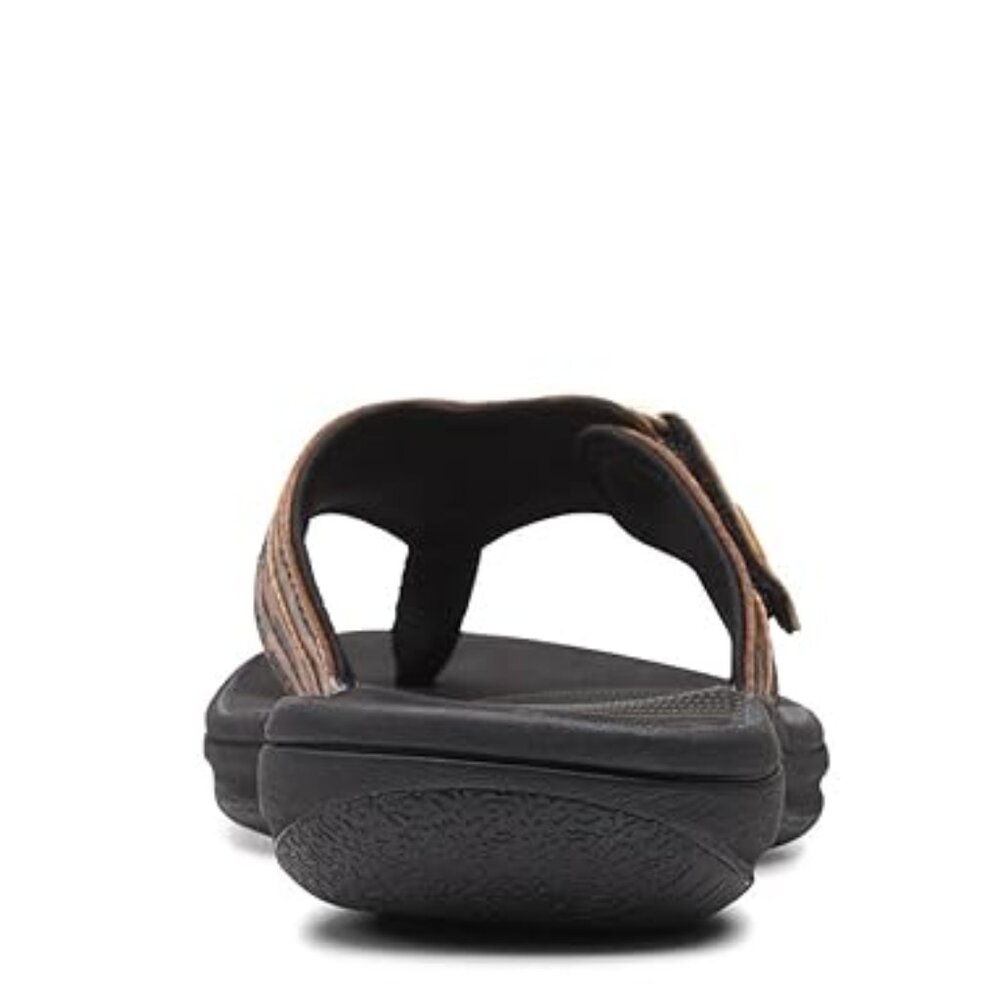 CLARKS CLOUDSTEPPERS CUSHION SOFT BREEZE SEA BLACK TAN ANIMAL PRINT NEW SIZE 6 - Picture 4 of 13